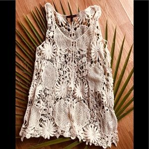 Olivia Sky Crochet Overlay Tank